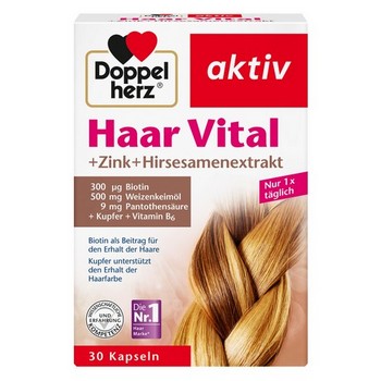 DOPPELHERZ Haar Vital+Zink+Hirseextrakt Kapseln