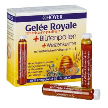 HOYER Gelee Royale+Blütenpollen+Weizenk.Trinkamp.
