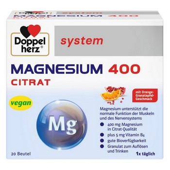 DOPPELHERZ Magnesium 400 Citrat system Granulat