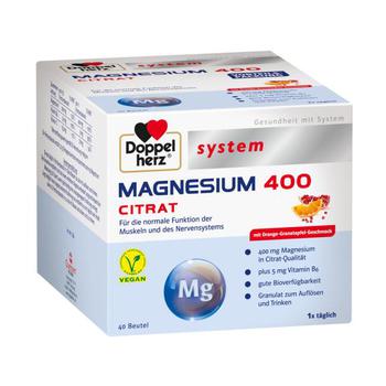 DOPPELHERZ Magnesium 400 Citrat system Granulat