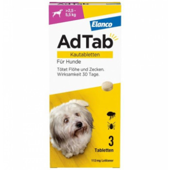 ADTAB 112 mg Kautabletten für Hunde >2,5—5,5 kg