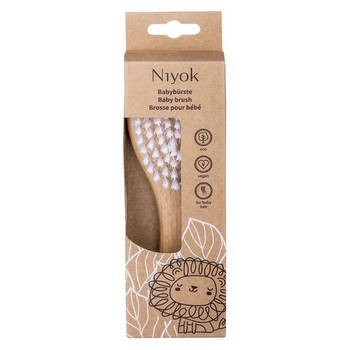 NIYOK Babyhaarbürste Buchenholz
